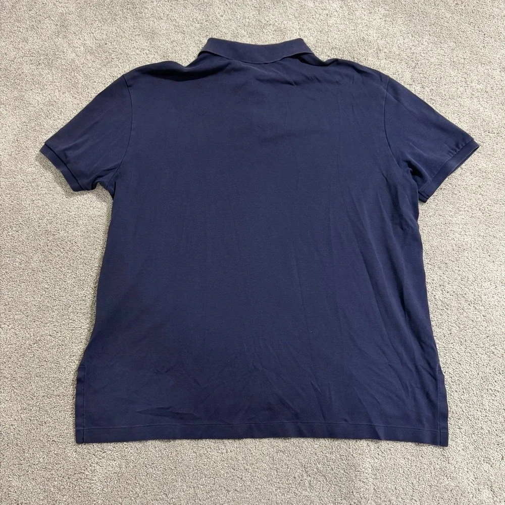 Polo Ralph Lauren Shirt Mens Sz XL‎ Navy Blue Pima Soft Touch Golf Flesh Pony